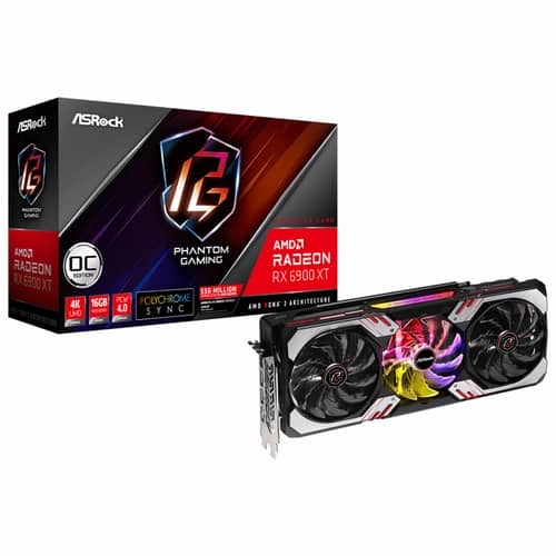 Placa de Video ASROCK AMD Radeon RX 6900 XT Phantom Gaming D 16G OC