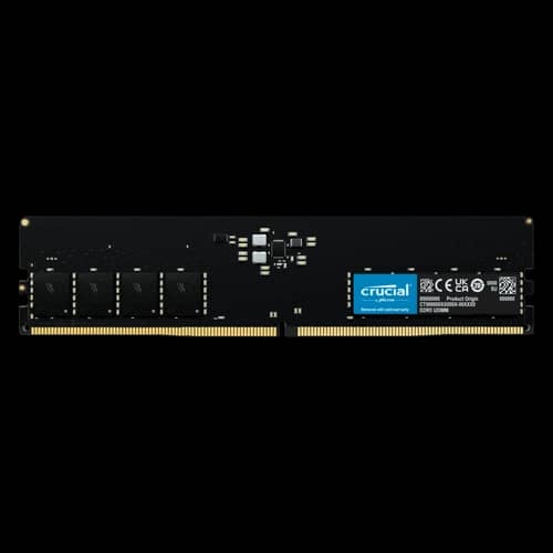 Memoria Ram UDIMM CRUCIAL CT 16GB DDR5 4800MHz CL40 1.10V Single Negro