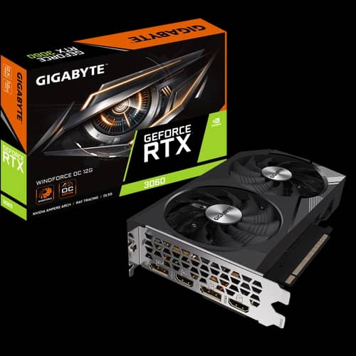 Placa de Video GIGABYTE NVIDIA GeForce RTX 3060 WINDFORCE OC 12G
