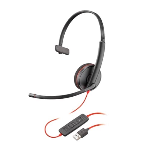Auricular Poly Blackwire 3210 Mono USB-C   USB-A
