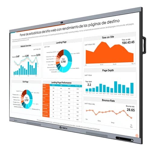 Pantalla Tactil Interactiva Teros TE-8612W 86' D-LED IPS 8ms 8GB Android 14