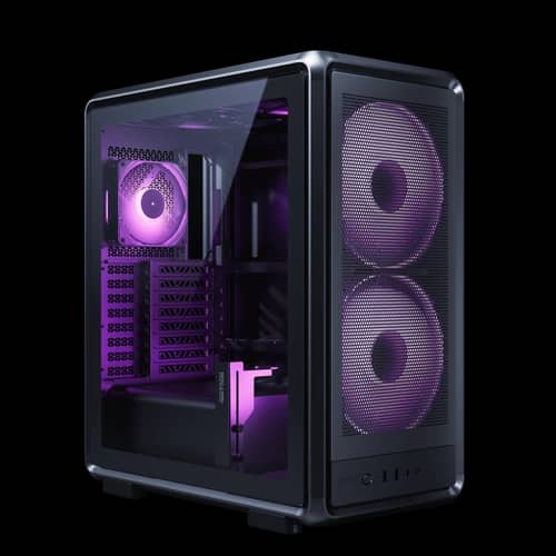 Gabinete Cooler Master MasterFrame 500 Mesh 3 Fans ARGB Aluminio Modular Black s/fuente