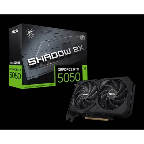 Placa de Video MSI NVIDIA Geforce RTX 5050 8G SHADOW 2X OC