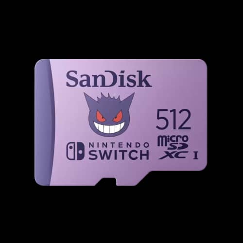 Tarjeta de Memoria Sandisk MicroSDXC 512GB UHS-I Card C10 U3 100Mb for Nintendo Switch Pokemon Edition