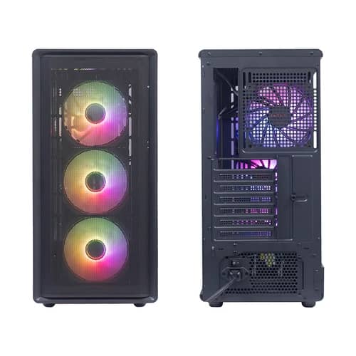 Gabinete Teros TE-1323G Gaming Mid Tower Tempered Glass x4 Fans ARGB s/ fuente