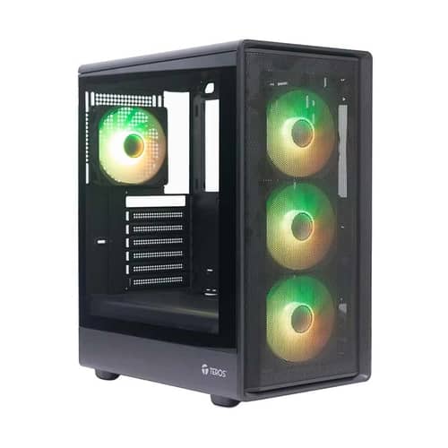Gabinete Teros TE-1323G Gaming Mid Tower Tempered Glass x4 Fans ARGB s/ fuente