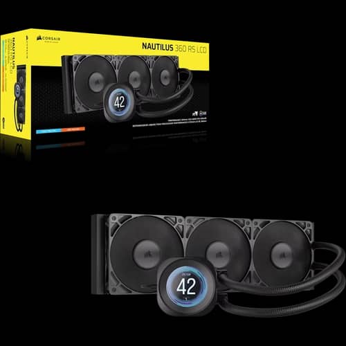 Liquid cooler CORSAIR NAUTILUS 360 RS LCD Negro