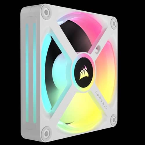 Kit de ventiladores CORSAIR PWM de 120 mm QX120 RGB x3 blanco con iCUE Link