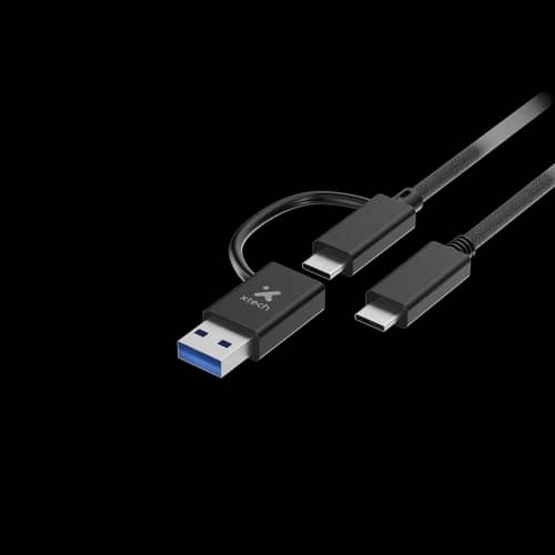 Adaptador Xtech, 2 en 1, usb-C a usb-C con Dongle