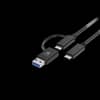 Adaptador Xtech, 2 en 1, usb-C a usb-C con Dongle