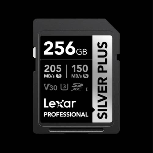 Tarjeta SDXC Lexar 256GB Silver Plus PRO V30 UHS-I