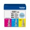 Botella de tinta Brother BT5001 Cian Magenta Amarilla Pack de 3