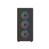 Gabinete Cooler Master Elite 350 Mini Tower 4 Fans ARGB Tempered Glass Black s/Fuente