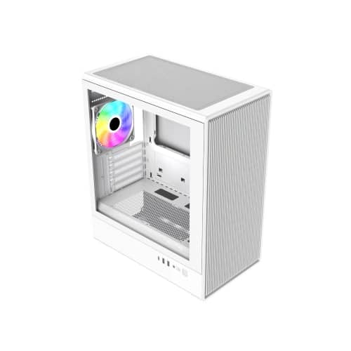 Gabinete Cooler Master Elite 350 Mini Tower 4 Fans ARGB Tempered Glass White s/Fuente