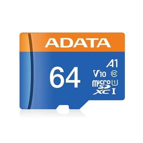 Tarjeta de Memoria ADATA Premier microSDXC 64GB UHS-I U1 A1 V10 100MB/s c/adaptador