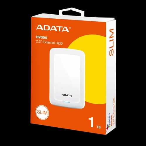 Disco Externo HDD ADATA AHV300 1TB White USB 3.2