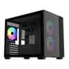 Gabinete Cooler Master Elite 461 Mini Tower 3 Fans Tempered Glass Black s/Fuente