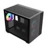 Gabinete Cooler Master Elite 461 Mini Tower 3 Fans Tempered Glass Black s/Fuente