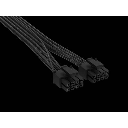 Cable Premium con funda 2x 8-Pin PCIe 12V y 2x6 600W Type 4 Negro