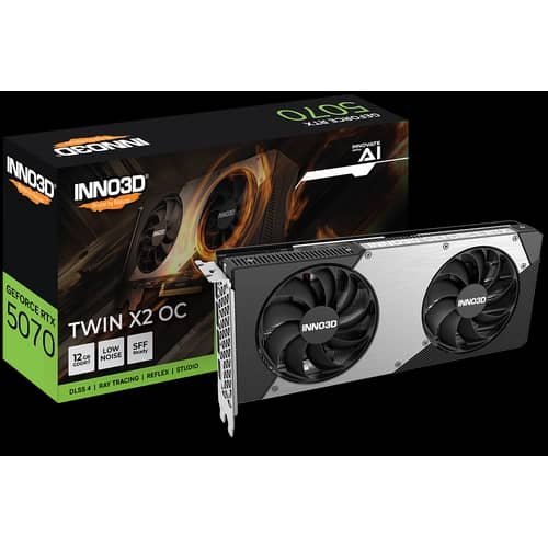Placa de Video INNO3D NVIDIA Geforce RTX 5070 12GB DDR7 TWIN X2 OC