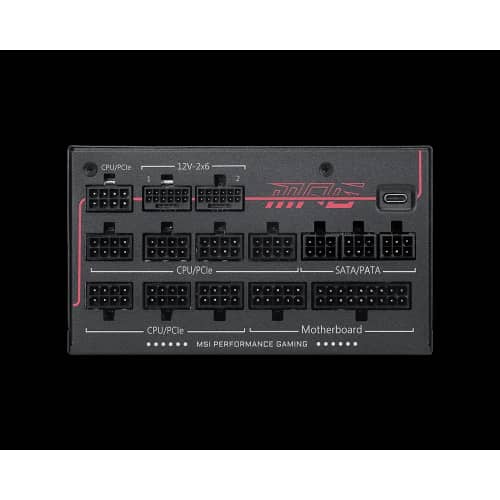 Fuente MSI MPG AI1600TS PCIE5 1600W 80 Plus Titanium Cable USA