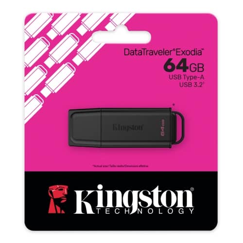 Pen Drive KINGSTON Exodia 64GB USB 3.2 Gen 1 Negro