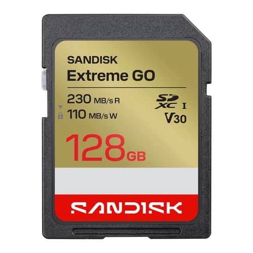 Tarjeta de Memoria SanDisk Extreme GO SDXC 128GB UHS-I U3 V30 230MB/s