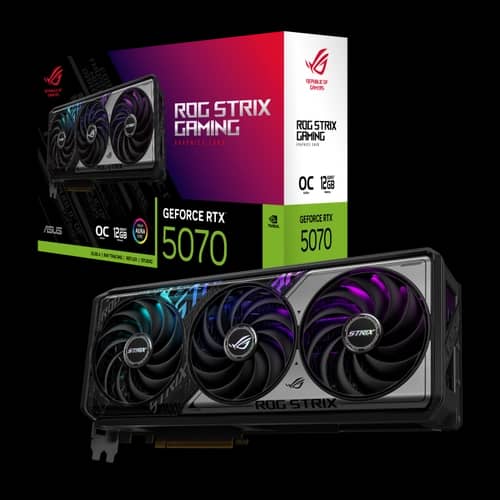 Placa de Video ASUS NVIDIA GeForce ROG STRIX RTX5070 12GB GDDR7 OC Edition