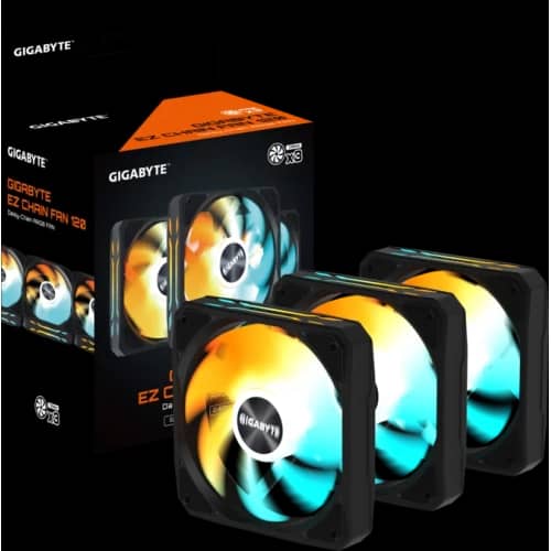 Fan Cooler GIGABYTE AORUS EZ CHAIN FAN 120x3 ARGB Negro