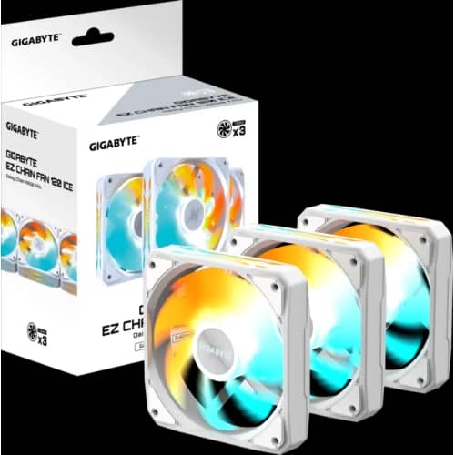 Fan Cooler GIGABYTE AORUS EZ CHAIN FAN 120x3 ARGB Blanco