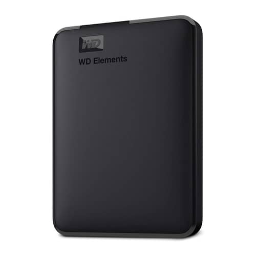 Disco Externo HDD WESTERN DIGITAL Elements 2TB USB 3.0 Tipo A Negro