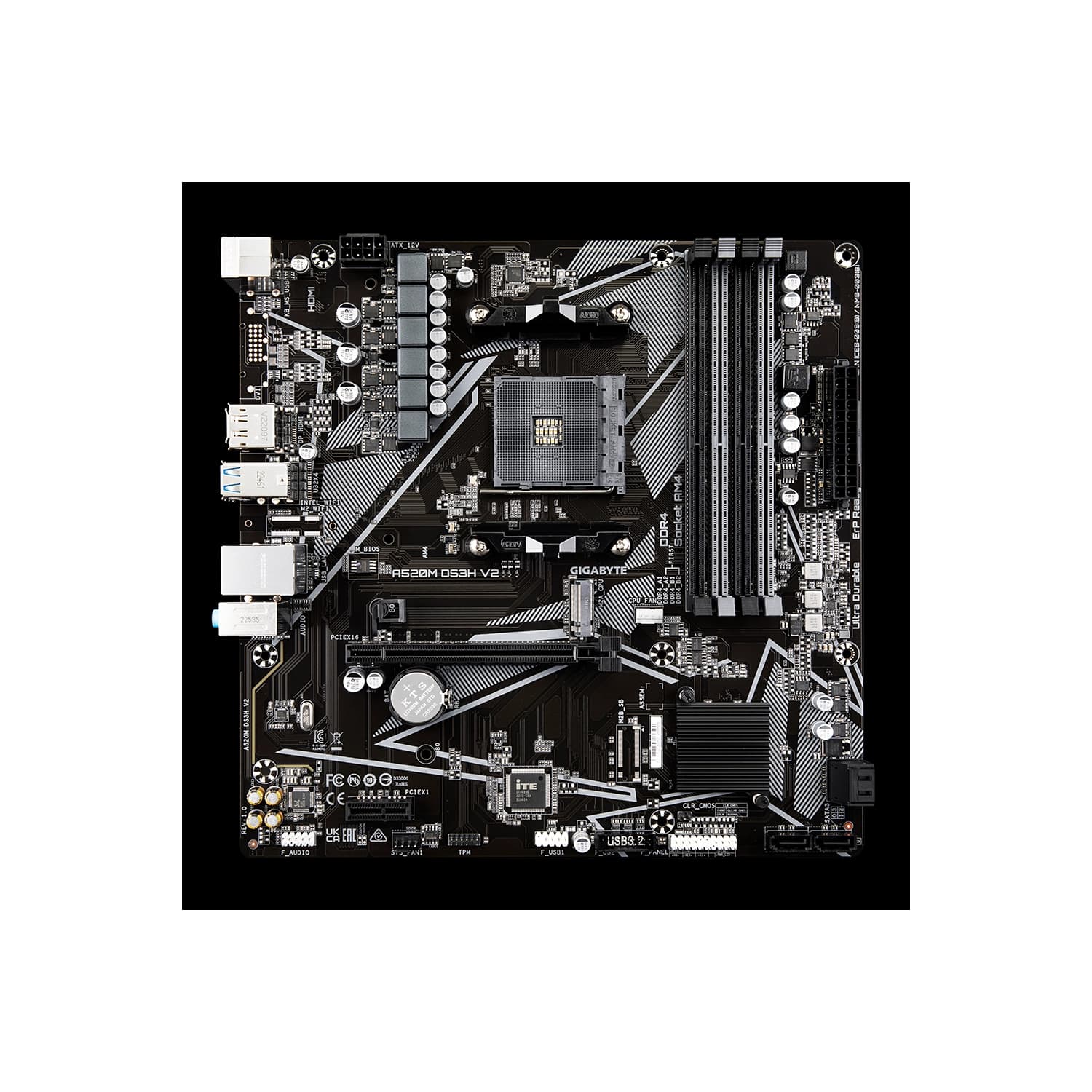Motherboard (AM4) GIGABYTE A520M DS3H V2 Elit