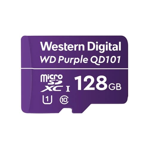Tarjeta de Memoria WESTERN DIGITAL Purple MicroSDXC 128GB UHS-I U1 V10