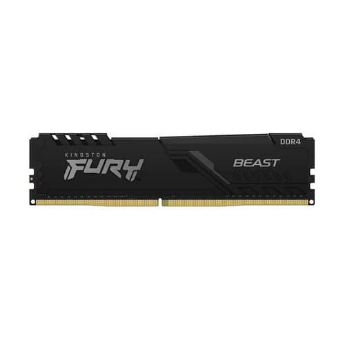 Memoria Ram UDIMM KINGSTON Fury Beast 8GB DDR4 2666MHz CL16 1.20V Single Negro