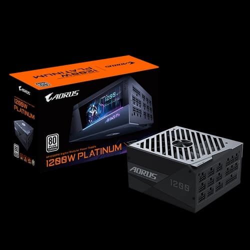 Fuente GIGABYTE AORUS 1200W 80 Plus Platinium ATX Modular LCD