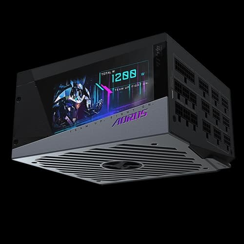 Fuente GIGABYTE AORUS 1200W 80 Plus Platinium ATX Modular LCD