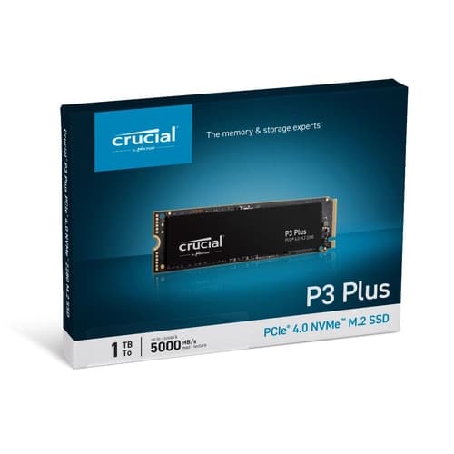 Disco Interno SSD CRUCIAL P3 Plus 1TB M.2 NVMe PCIe 4.0  5000MB/s