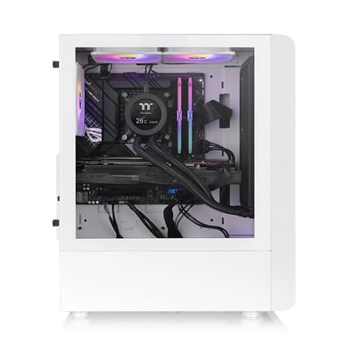 Gabinete S 200 TG Blanco- ARGB C/ Vidrio Templado