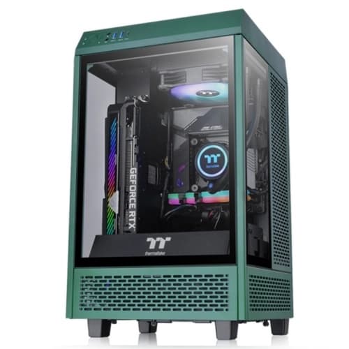 Gabinete The Tower 100 Verde C/ Vidrio Templado
