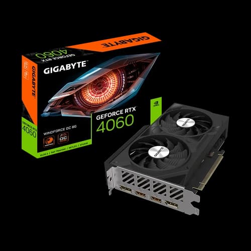 Placa de Video GIGABYTE NVIDIA GeForce GeForce RTX 4060 WINDFORCE OC 8G