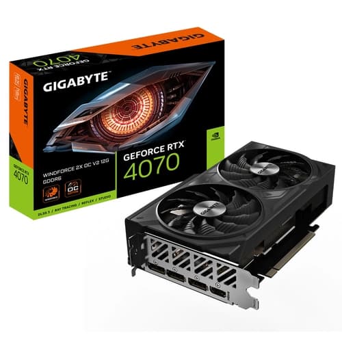 Placa de Video GIGABYTE GeForce RTX 4070 WINDFORCE 2X OC V2 12G