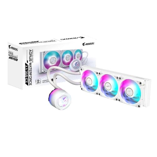 COOLER AORUS WATERFORCE X II 360I BLANCO LCD