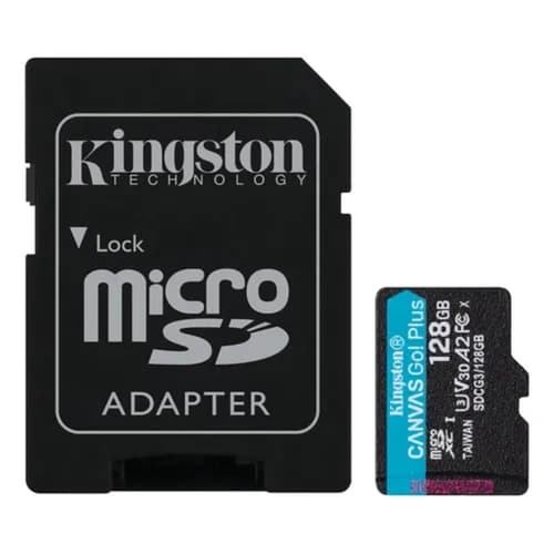 Tarjeta de Memoria KINGSTON Canvas Go Plus Gen4 MicroSDXC 128GB UHS-I U3 V30 200MB/s