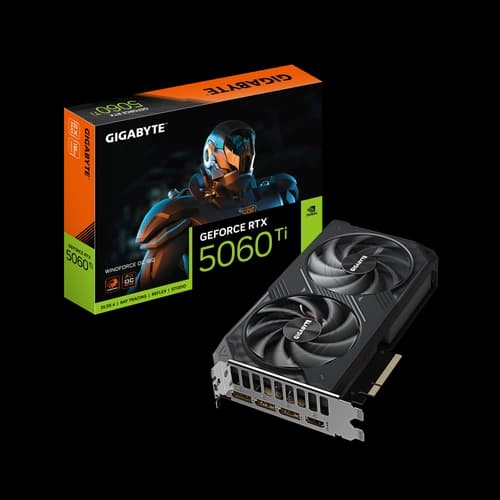 Placa de Video GIGABYTE GeForce RTX 5060 Ti WINDFORCE OC 16G