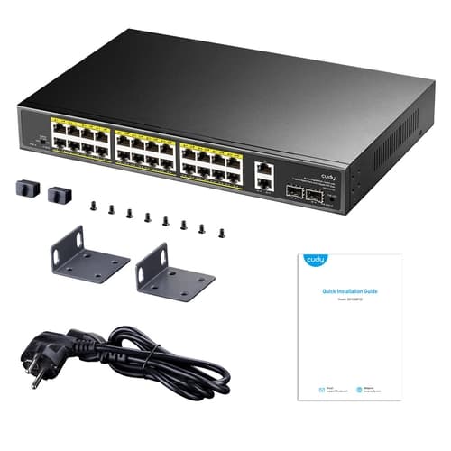 Switch Cudy 24 Puertos Gigabit PoE  2uplink   2SFP