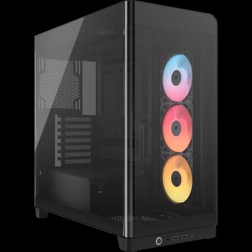 Gabinete CORSAIR de cristal panorámico FRAME 4500X RS-R ARGB negro