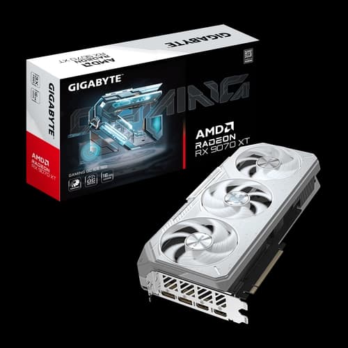 Placa de Video GIGABYTE Radeon RX 9070 XT GAMING OC ICE 16G
