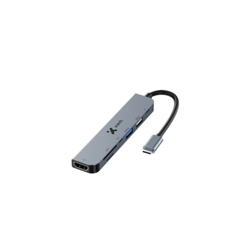 Adaptador Xtech, Multipuerto, 7 en 1 , USB C