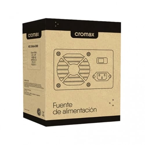 Fuente CROMAX KC-DDA-500 500W Standart ATX Fijo