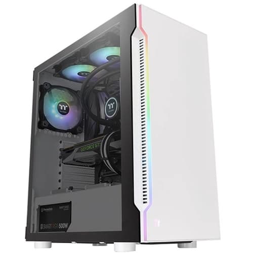 Gabinete THERMALTAKE H200 TG Snow Blanco Mid Tower RGB S/Fuente